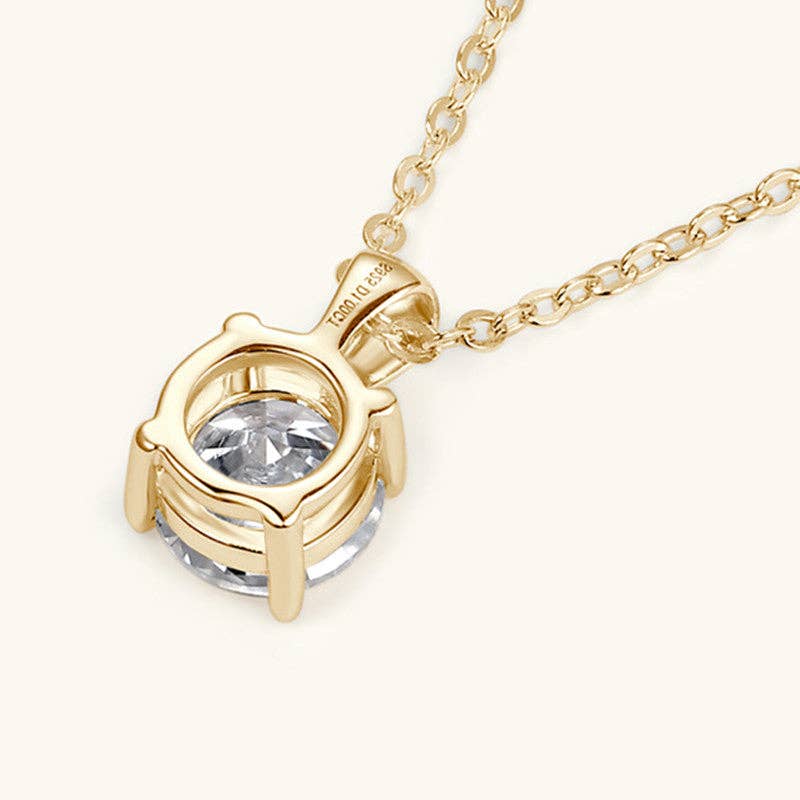 Paris Solitare Moissanite Pendant Necklace