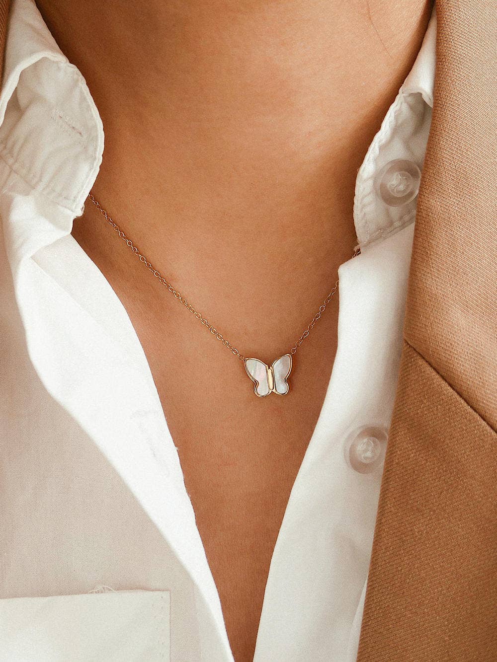 Sandy Butterfly Necklace
