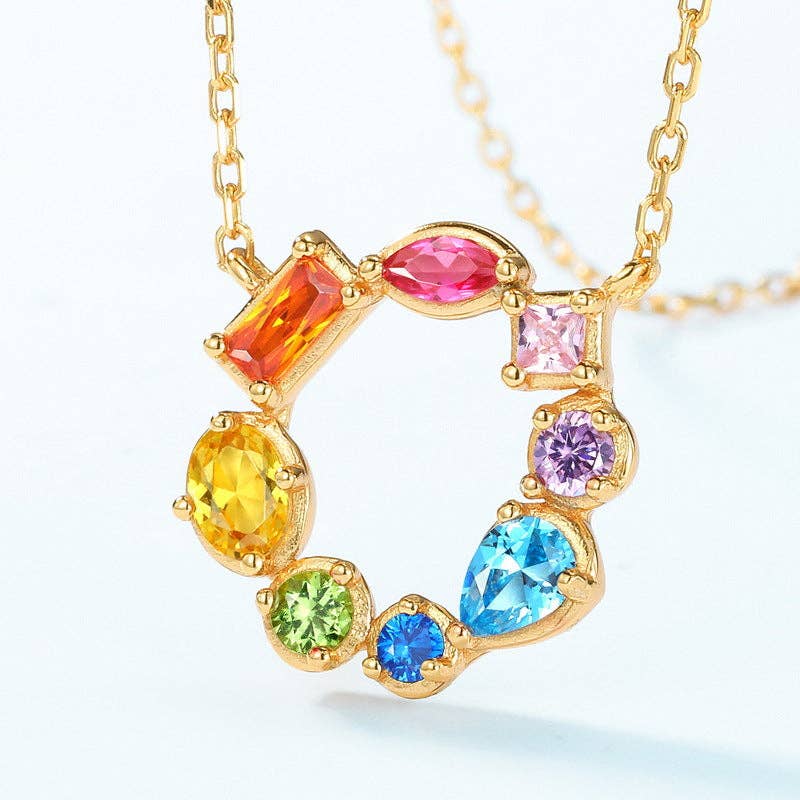 Rainbow Radiance Round Necklace