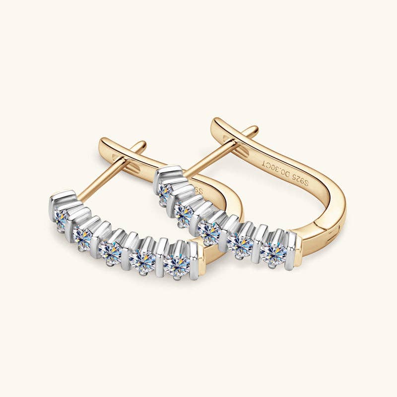 Evelyn Two-Toned Huggie Earrings