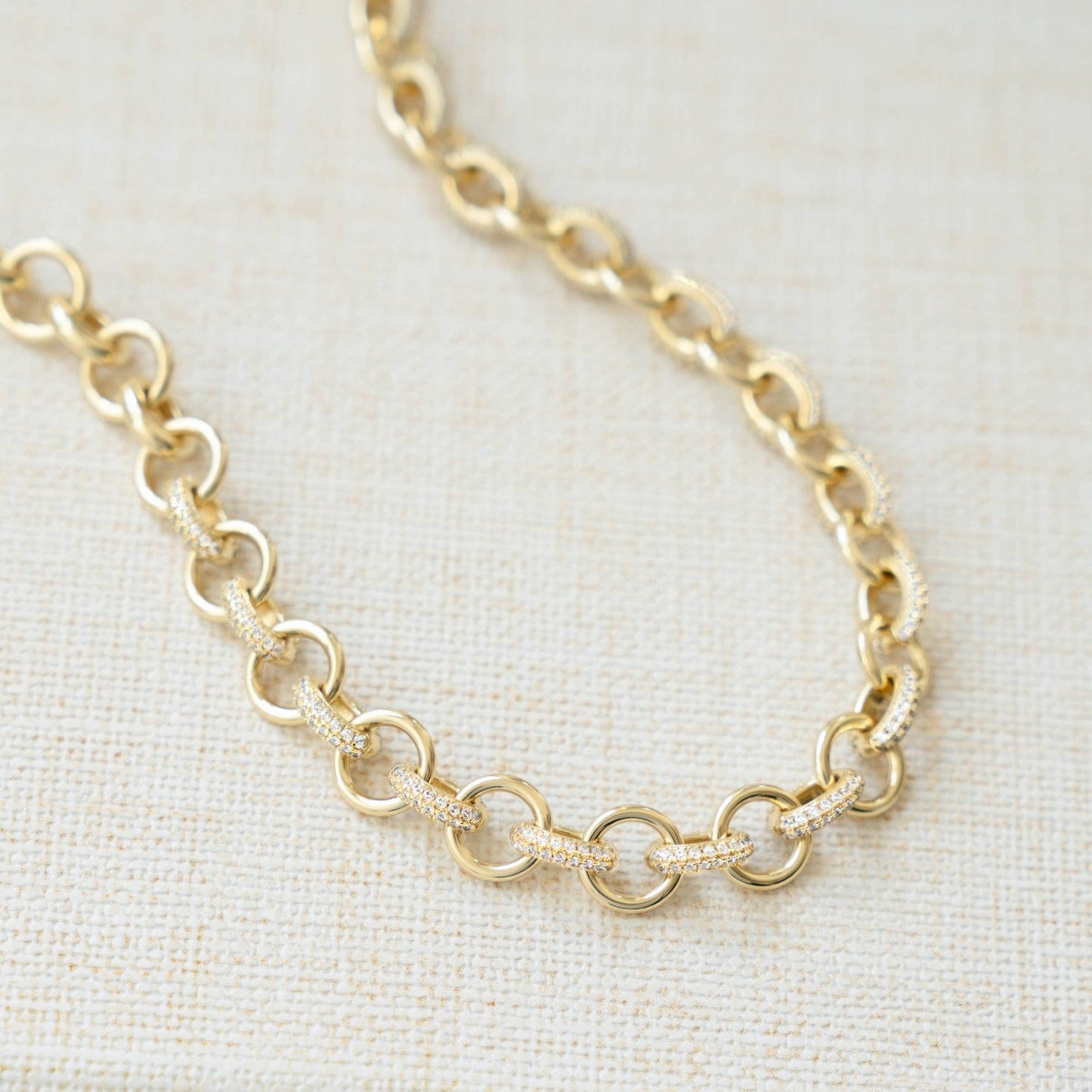 Statement Pave Loop Necklace