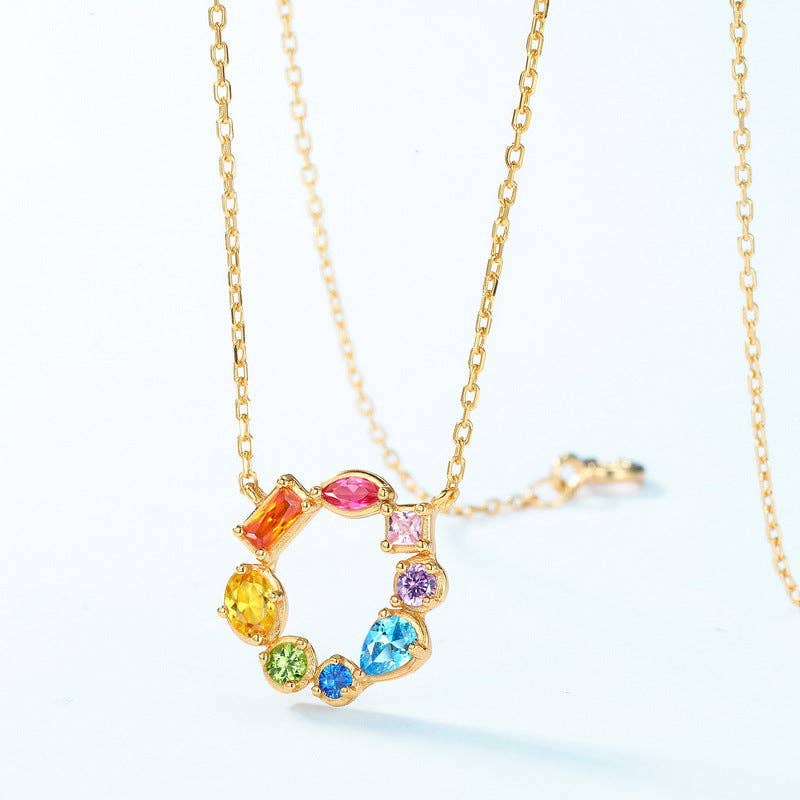 Rainbow Radiance Round Necklace