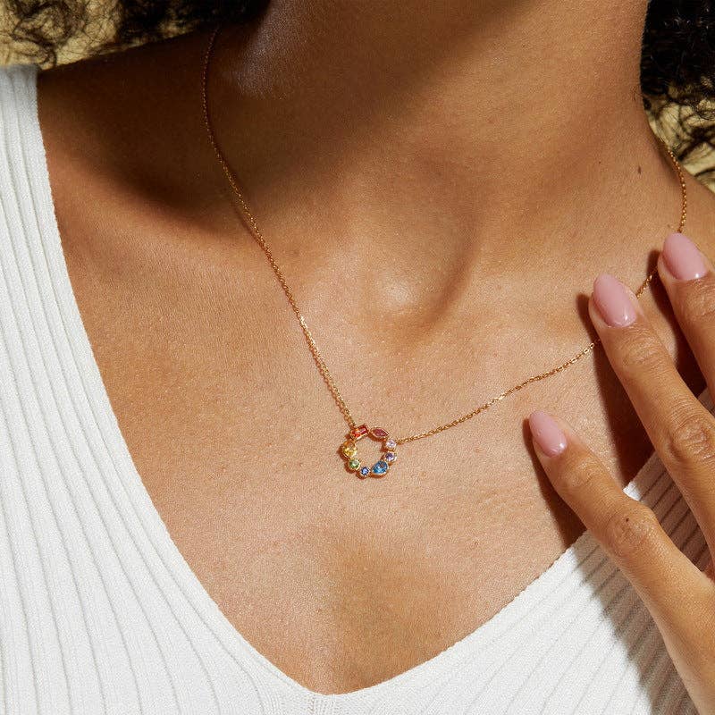 Rainbow Radiance Round Necklace
