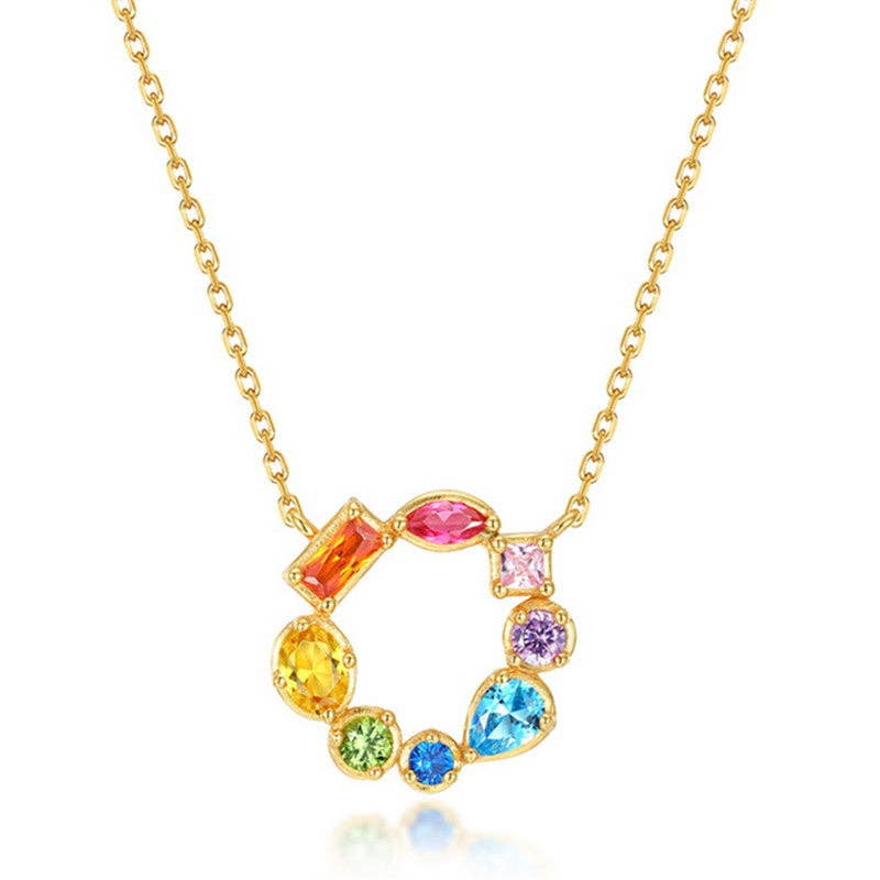 Rainbow Radiance Round Necklace