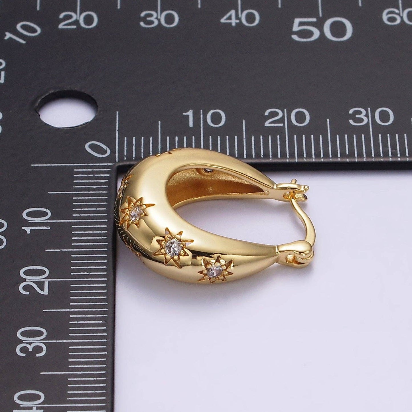 Celestial Stars Hoop Earrings