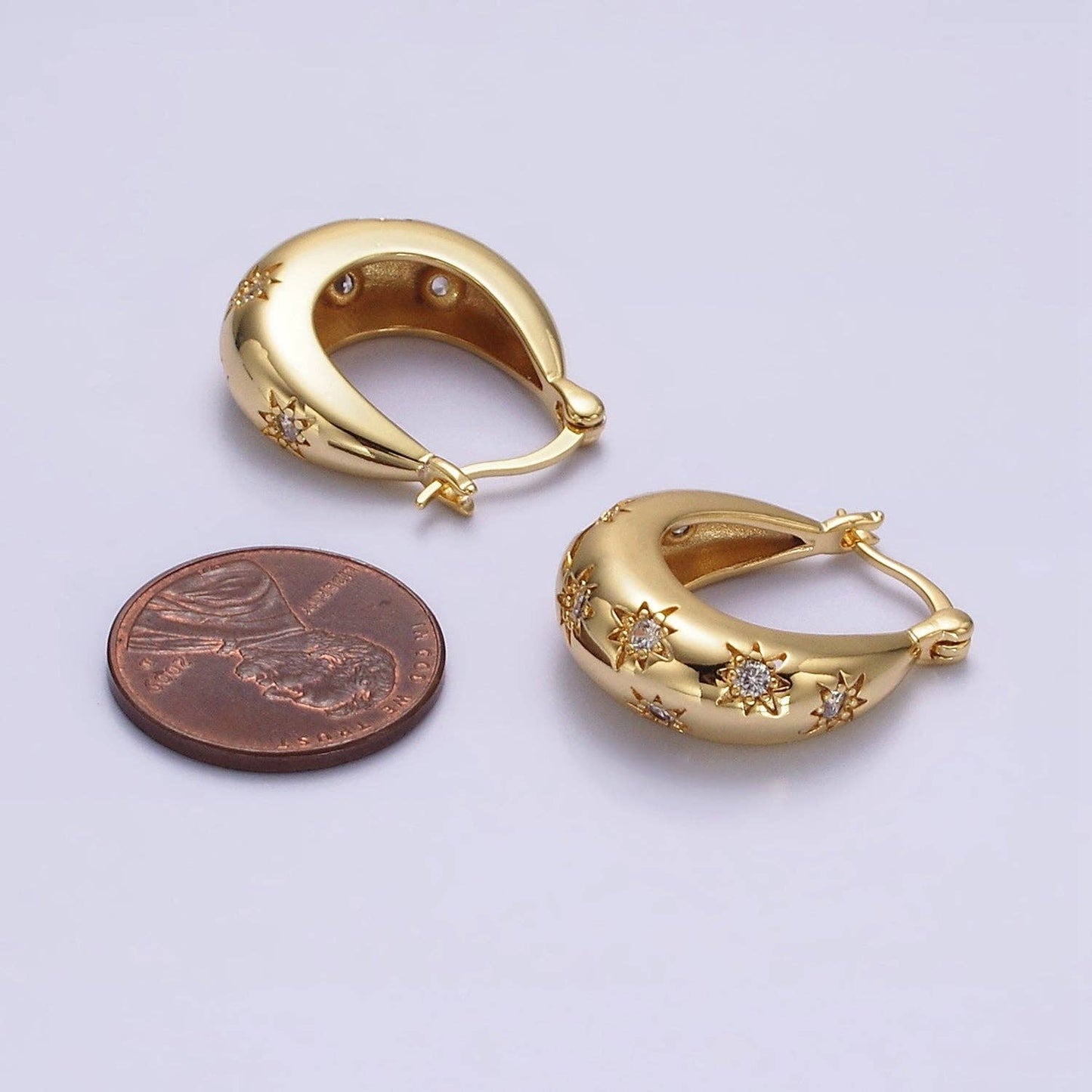 Celestial Stars Hoop Earrings
