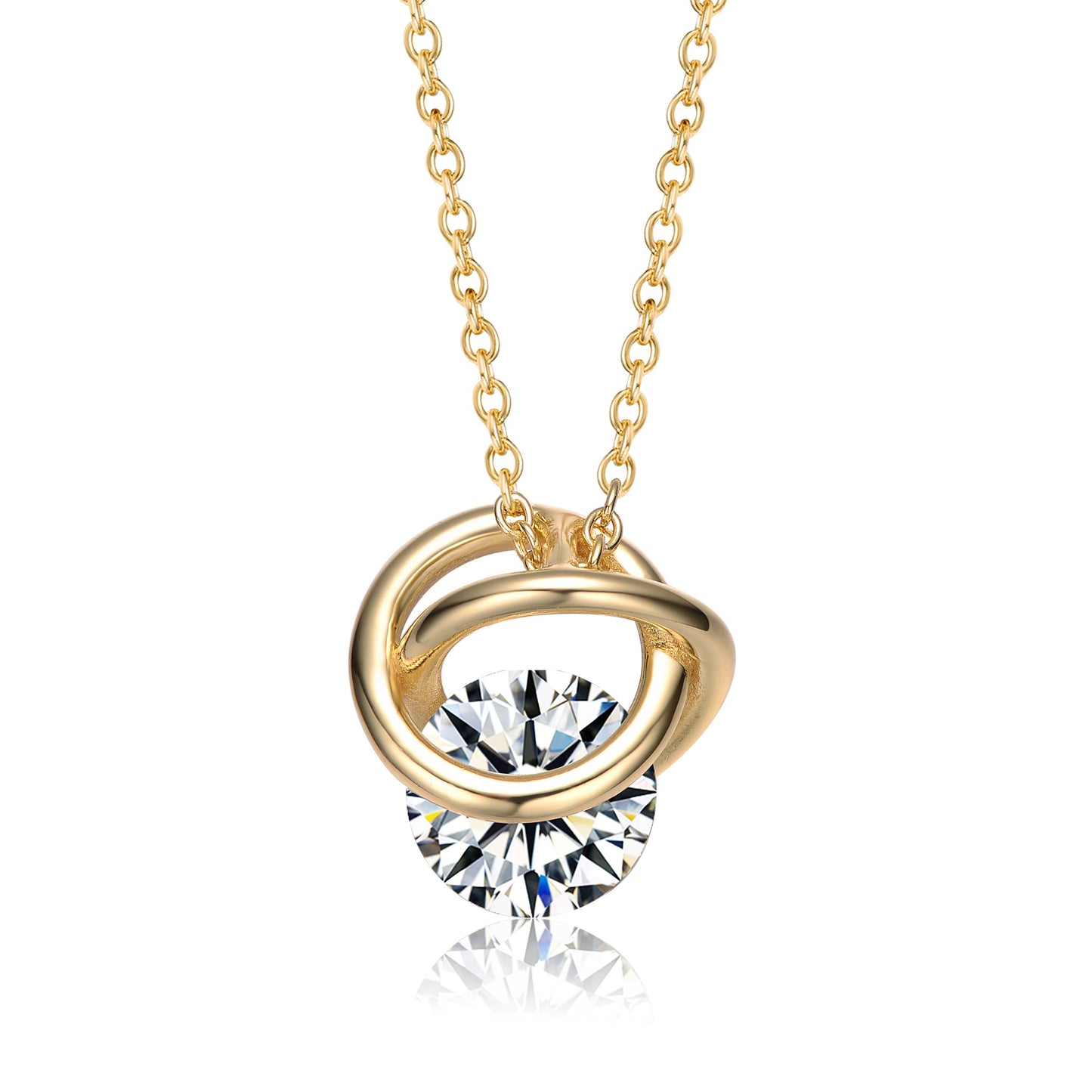 Moissanite Double Eternity Love Necklace