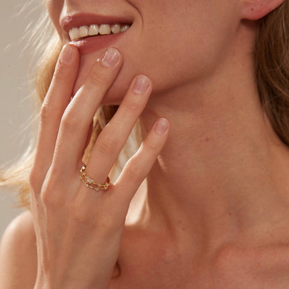 Butterfly Bliss Double Band Ring