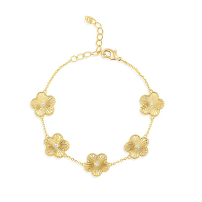 Multi Fluted Flower Bracelet