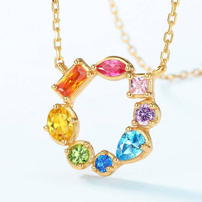 Rainbow Radiance Round Necklace