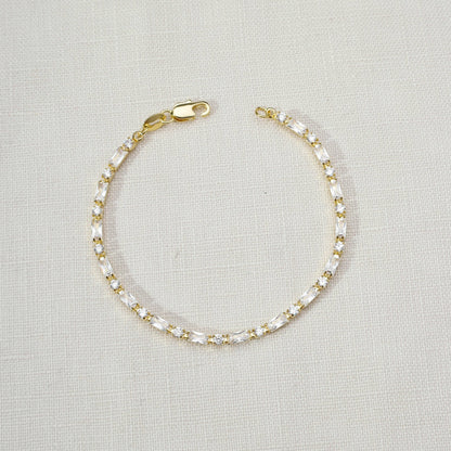 Golden Prism Tennis Bracelet