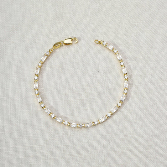 Golden Prism Tennis Bracelet