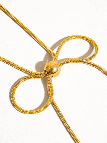 Wildrose Bow Chain Necklace