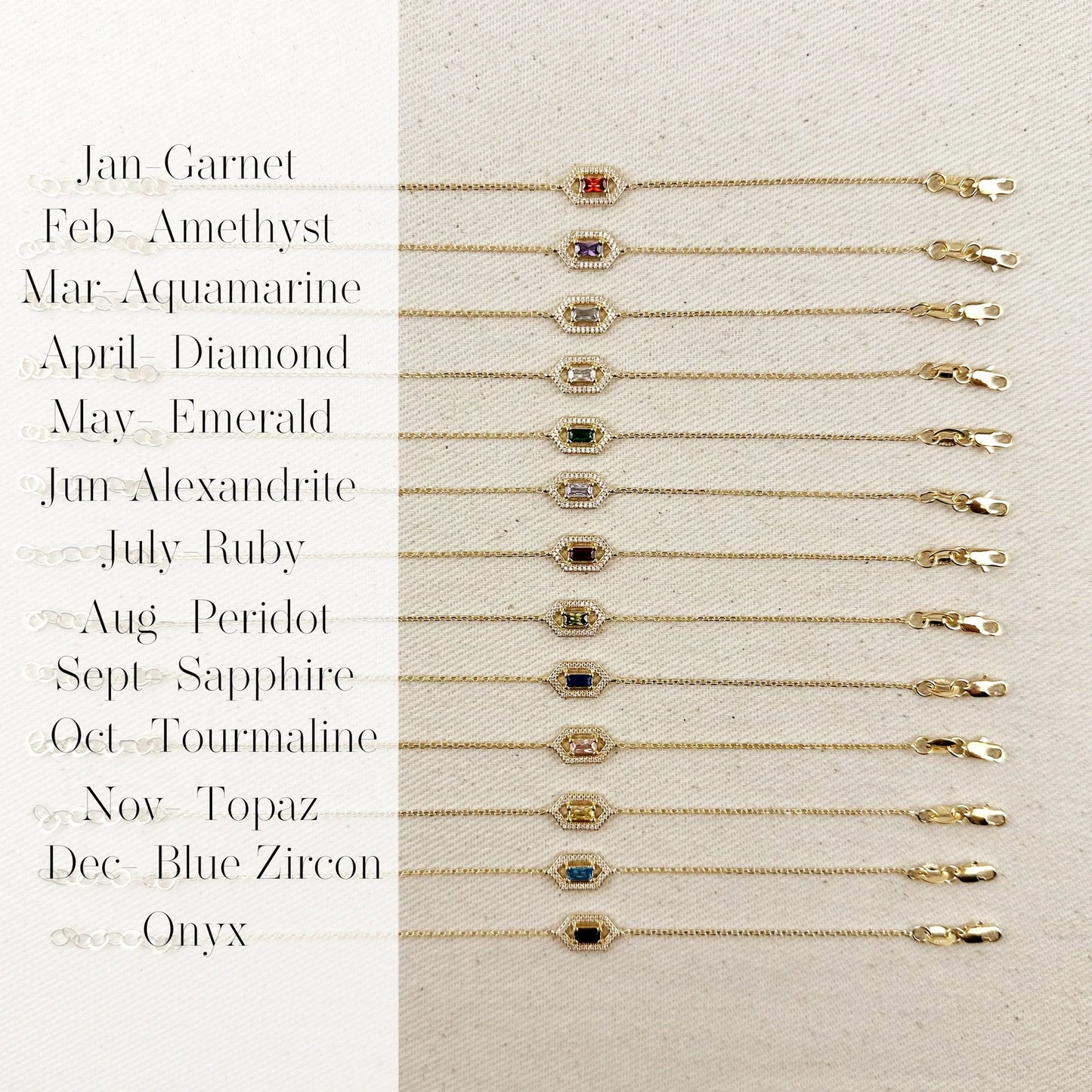 Fancy Birthstone Bracelet