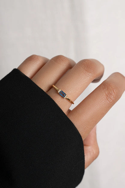 Baguette Birthstone Ring