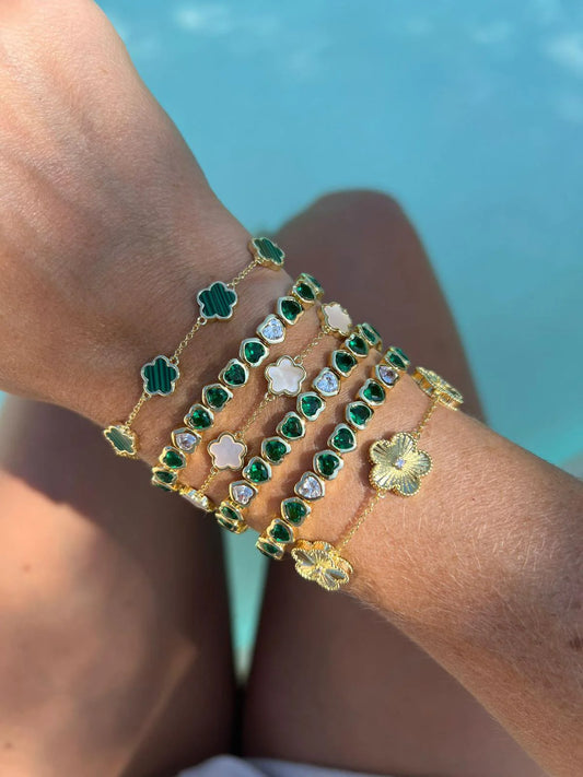Multi Fluted Flower Bracelet