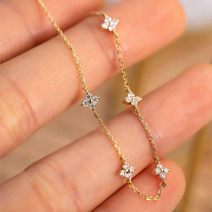 Dainty Four Leaf Clover Bracelet