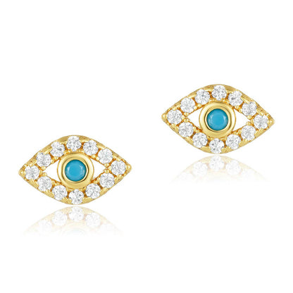 Evil Eye Studs - Turquoise