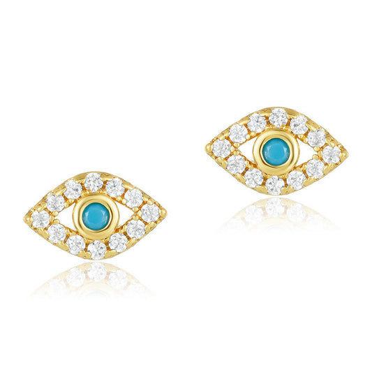 Evil Eye Studs - Turquoise