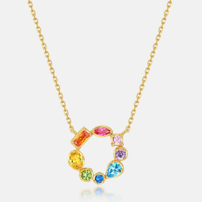 Rainbow Radiance Round Necklace