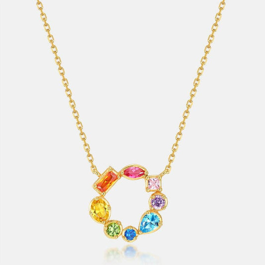Rainbow Radiance Round Necklace