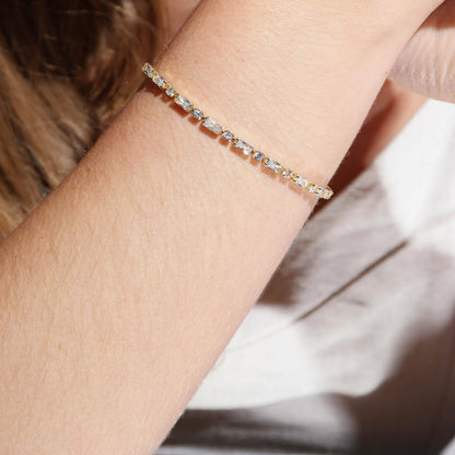 Golden Prism Tennis Bracelet