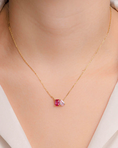 Toi et Moi Custom Birthstone Necklace