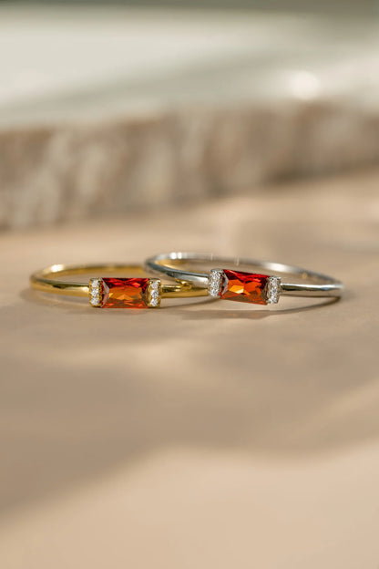 Baguette Birthstone Ring