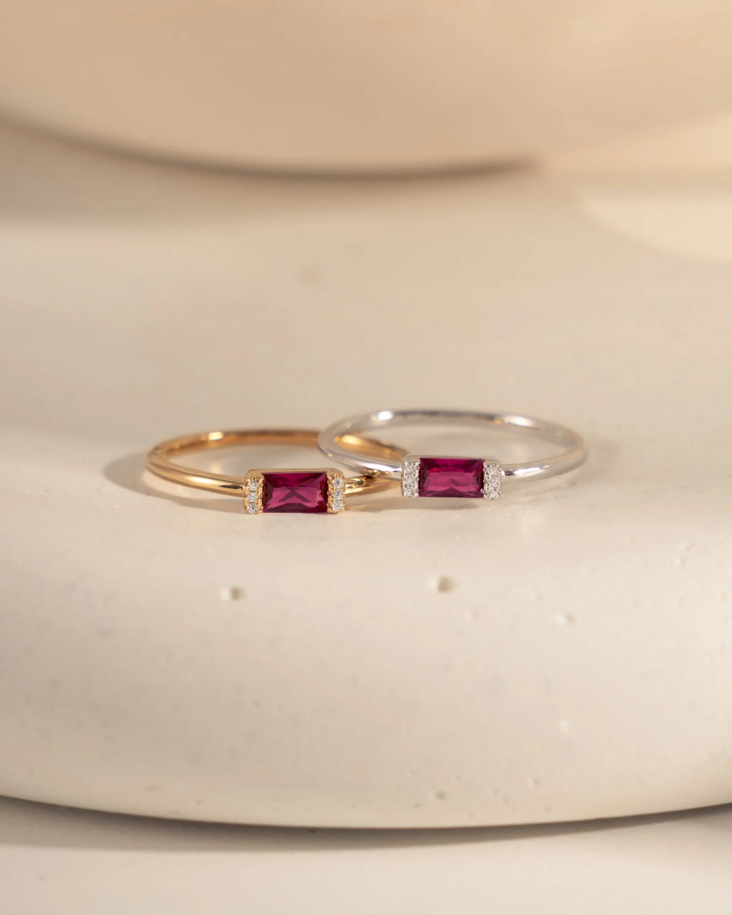 Baguette Birthstone Ring