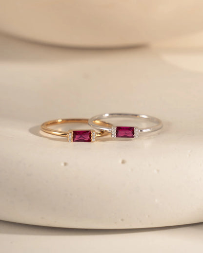 Baguette Birthstone Ring