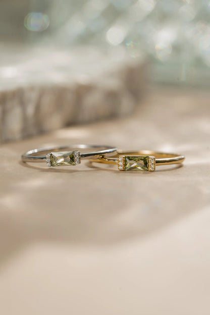 Baguette Birthstone Ring